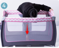 Multi-functional Folding Baby Crib, Portable Playpen with Mattress & Mosquito Net - 图片 2