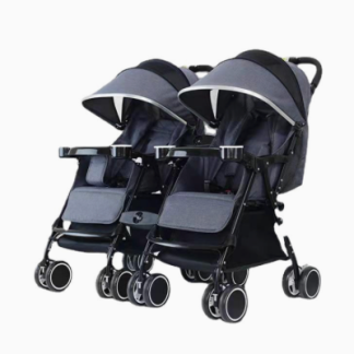 Twins Baby Stroller, Foldable Double Stroller for Two Kids, Convertible to Single Stroller
