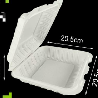 MFPP Clamshell Plastic Food Container, 8*8 inch, Microwave Safe